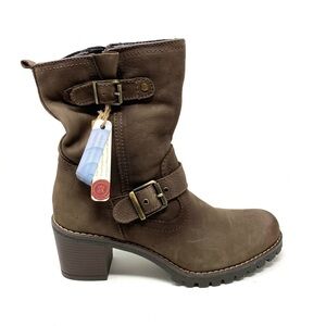 Bussola Manaos Leather Low Boot With Buckle Brown